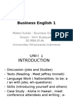 Business English 1 - Unit 1 (Introduction) 