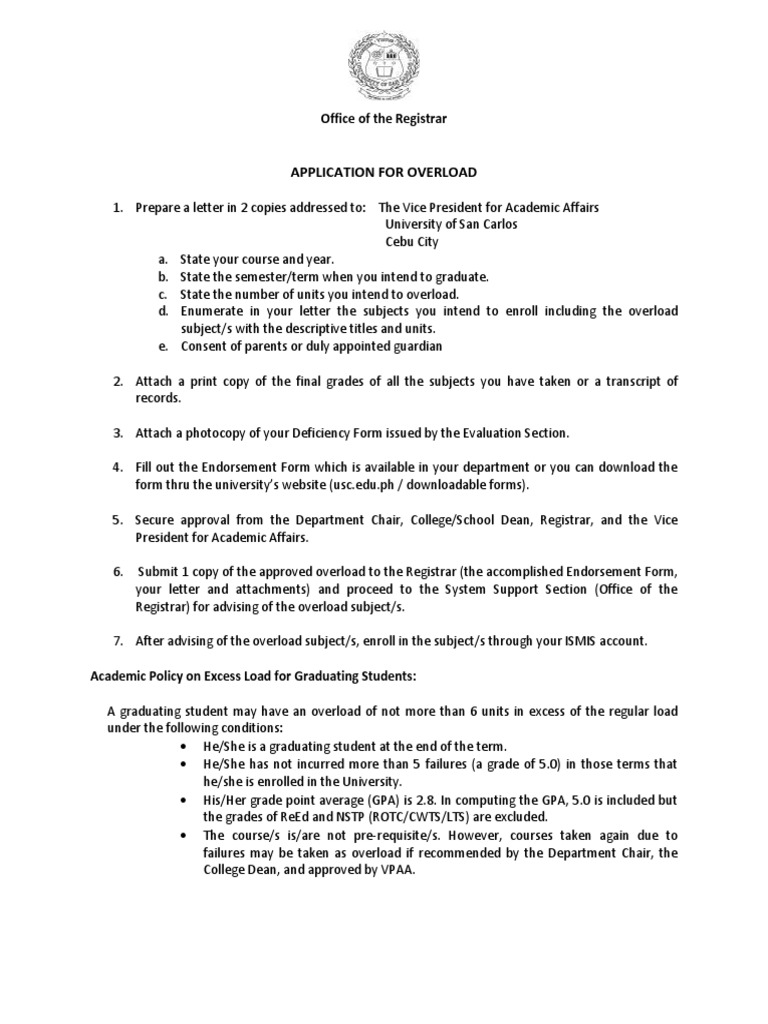 Application For Overload | PDF
