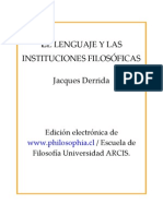 Derrida Jacques El Lenguaje y Las Instituciones Filosoficas