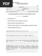 Formular - Cerere - Asistenţă Judiciară Gratuită