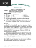 Return To Lab Menu: Analysis of The Chemical Components of Milk Objectives