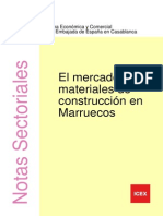 Nota Sectorial. El Mercado de Materiales de Construcción en Marruecos