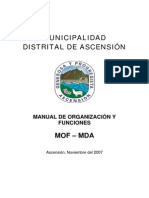 Manual de Organización y Funciones MOF - 2008