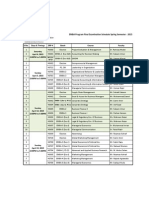 Final Exam Schedule EMBA Spring Semester 2015