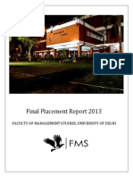Placement Report 2013