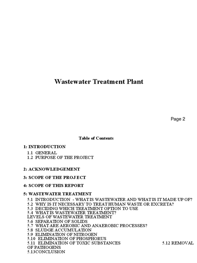small waste water treatment plant report Sewage Treatment Septic