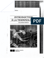 Introduction … La Terminologie