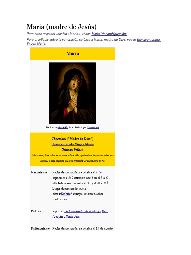 Maria Madre de Dios y Madre Nuestra | PDF | María, madre de Jesús ...