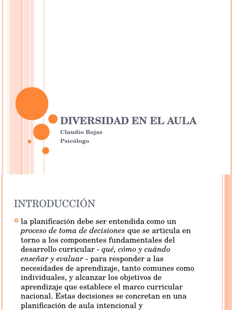 Diversidad en El Aula | PDF | Evaluación | Aprendizaje