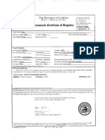 MV Gail Certificate of Registry