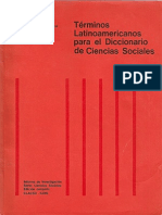 Términos Latinoamericanos para el Diccionario de Ciencias Sociales