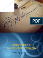 Presentation of Educational Phsycology