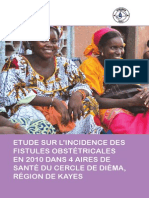 ETUDE SUR L’INCIDENCE DES FISTULES OBSTÉTRICALES EN 2010 DANS 4 AIRES DE SANTÉ DU CERCLE DE DIÉMA, RÉGION DE KAYES