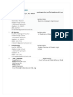 Functional Resume Reference Sheet