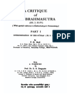 A Critique of The Brahmasutra-Vol.1