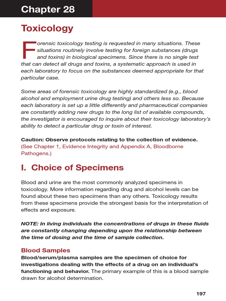 Ch28 Toxicology PDF Drug Test Toxicology