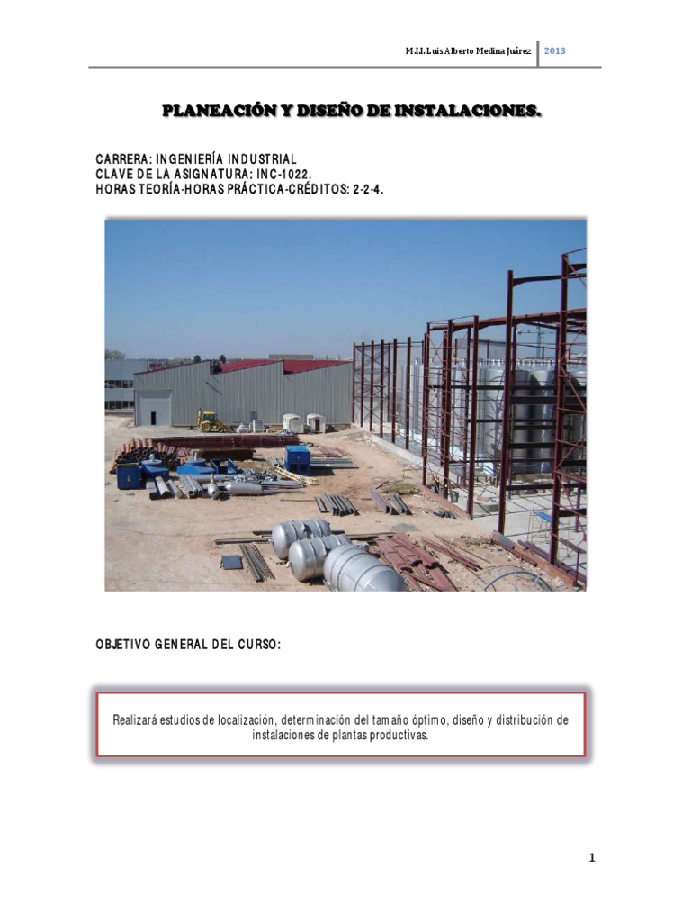 planeacion y diseño de instalaciones