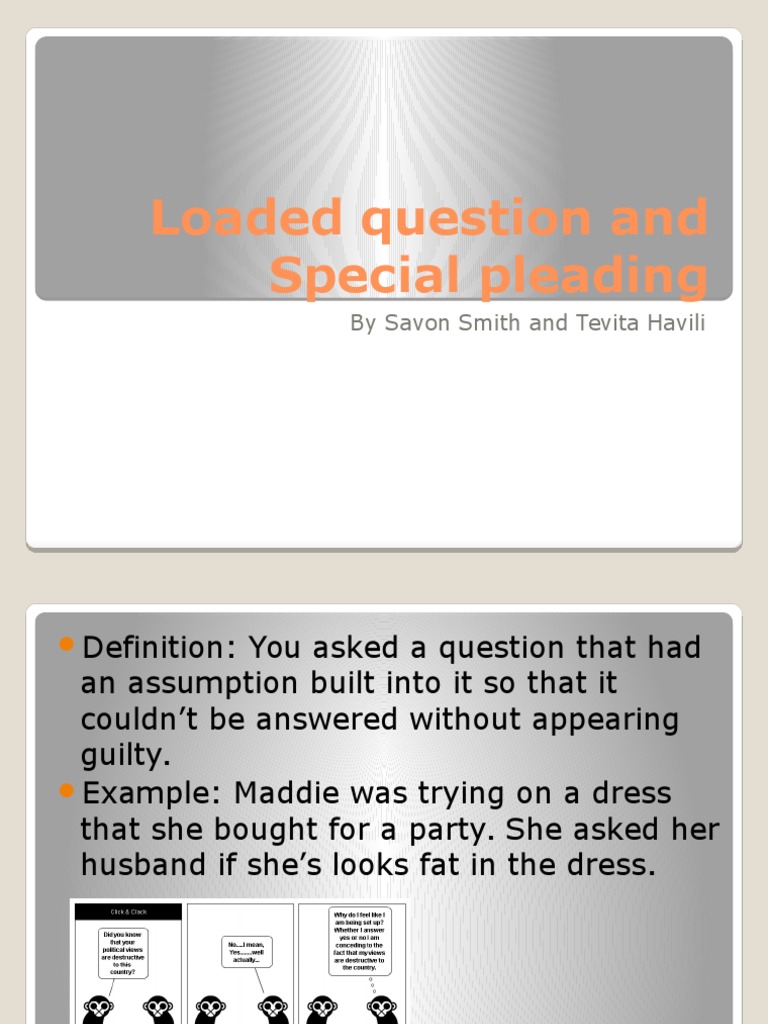 Loaded Questions and Special Pleading | PDF