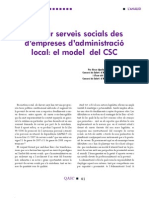 Proveir Serveis Socials Des D'empreses D'administració Local: El Model Del CSC
