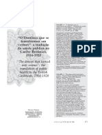 O Demônio Que Se Transformou em Vermes": A Tradução Da Saúde Pública No Caribe Britânico, 1914-1920.