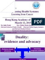 Strengthening Health Systems: Learning From Cancer