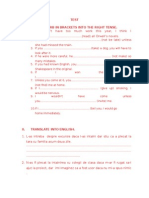 Conditional sentences test