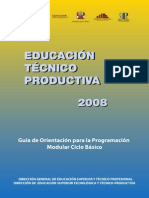 Educacion Tecnico Productiva 2008