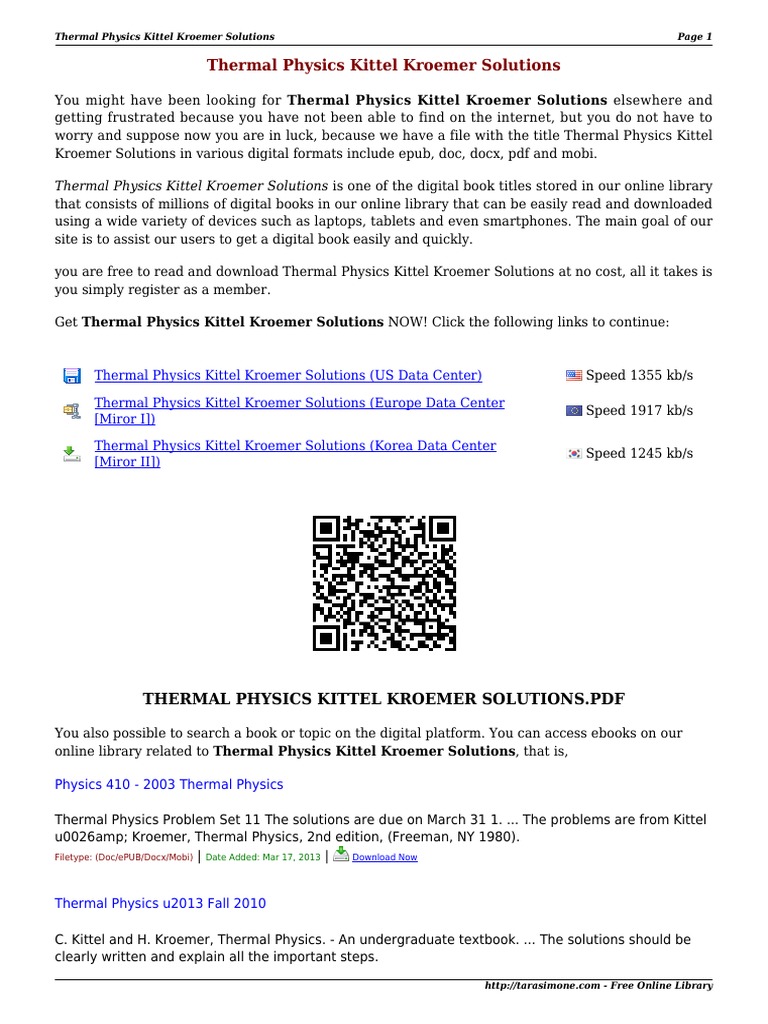 Kittel thermal physics chap06 solutions manual.