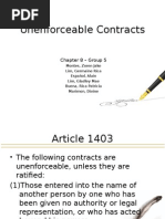 LAW: Unenforceable Contracts