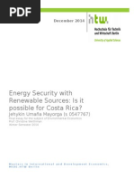 Energy Security With Renewable Sources in Costa Rica