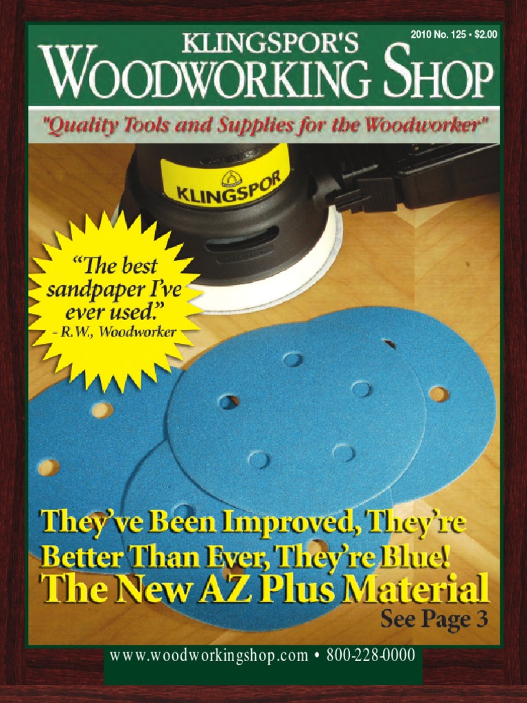 Klingspor's Woodworking Shop Volume 125 Catalog PDF Metalworking