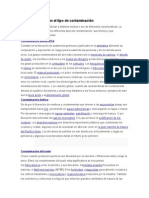 Clasificación Según El Tipo de Contaminación