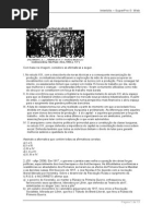 Exercícios de Primeira Guerra mundial e Revolução Russa