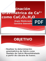 Determinación Gravimétrica de Ca2+ Como CaC2O4