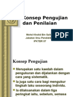 KONSEP PENILAIAN DAN PENGUJIAN PENDIDIKAN