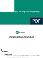 Como montar cronograma estudos