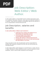 Job Description- Online Editor