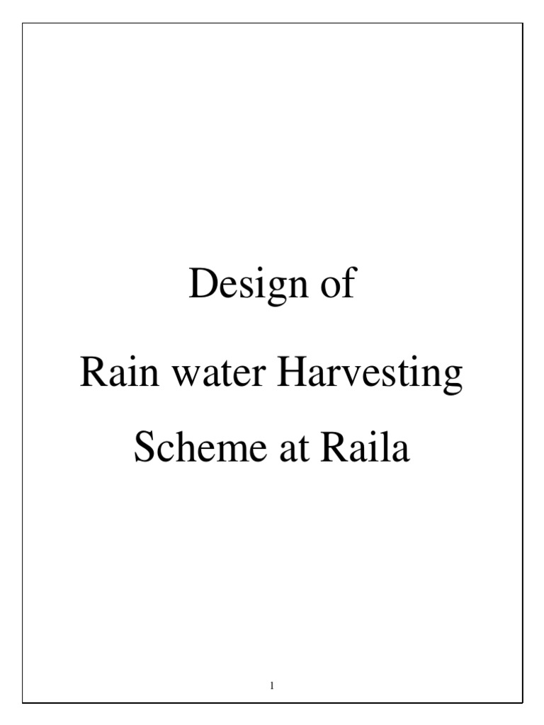 Rainwater Harvesting System Design Guide | PDF | Water Resources ...