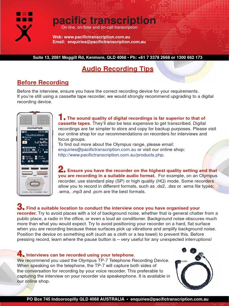 Audio Recording Tips PDF Sound Recording And Reproduction
