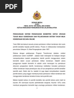 Contoh Format Surat Rayuan Saman