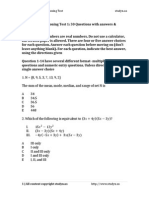 GRE Quantitative Reasoning Practice Test PDF