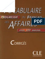 Vocabulaire Du Français Des Affaires CORRIGÉS