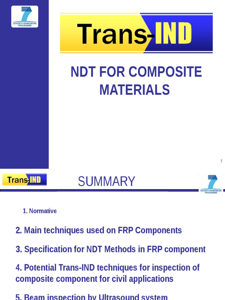 NDT Methods for Composite Materials | PDF | Nondestructive Testing ...