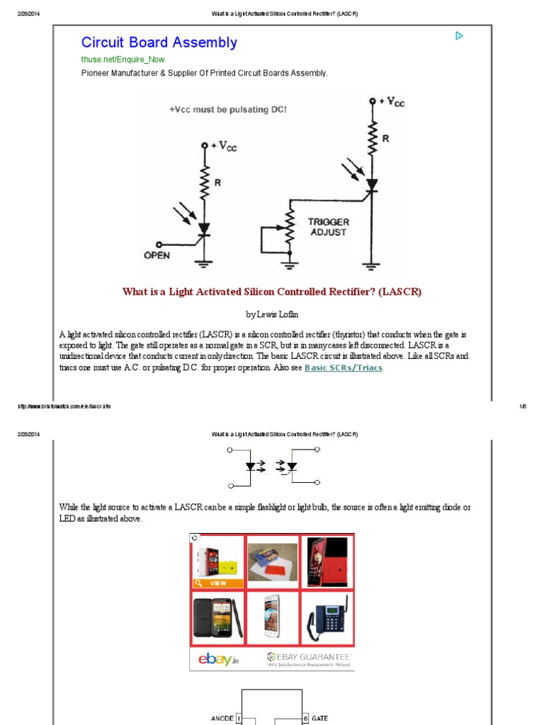 What Is A Light Activated Silicon Controlled Rectifier - (LASCR) | PDF ...