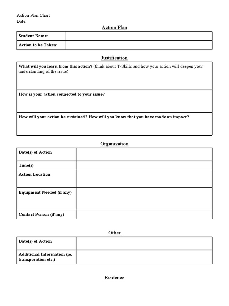 Action Plan Chart | PDF