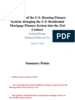 2015-03-18 The Future of The U.S. Housing Finance System: Bringing The U.S. Residential Mortgage Finance System Into The 21st Century
