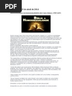 Homossexualismo (Ou Homossexualidade) Não é Uma Doença, é PECADO