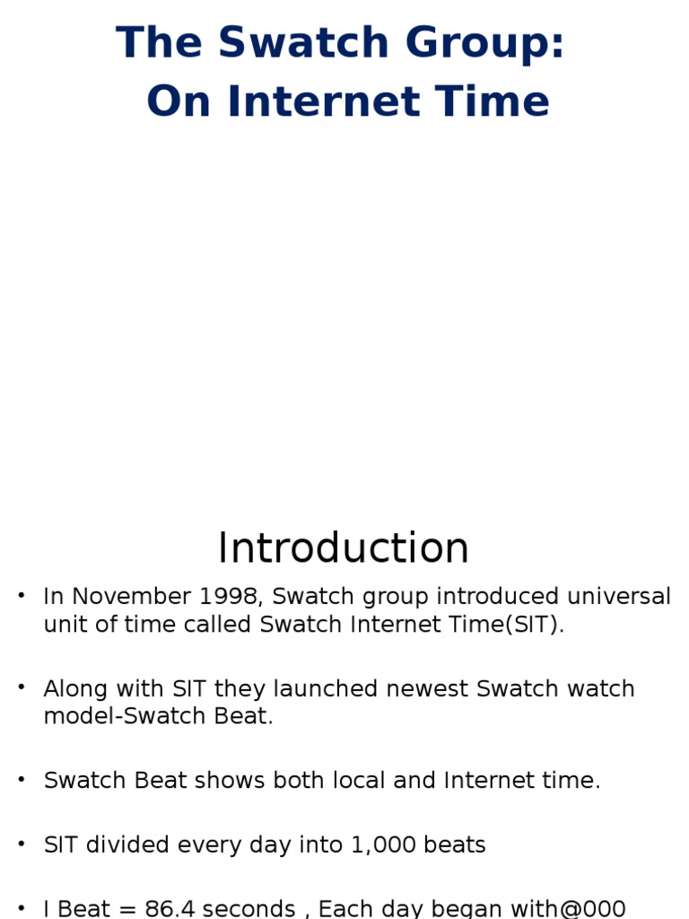 Swatch Internet Time Launch 1998 | PDF | Watch | Brand