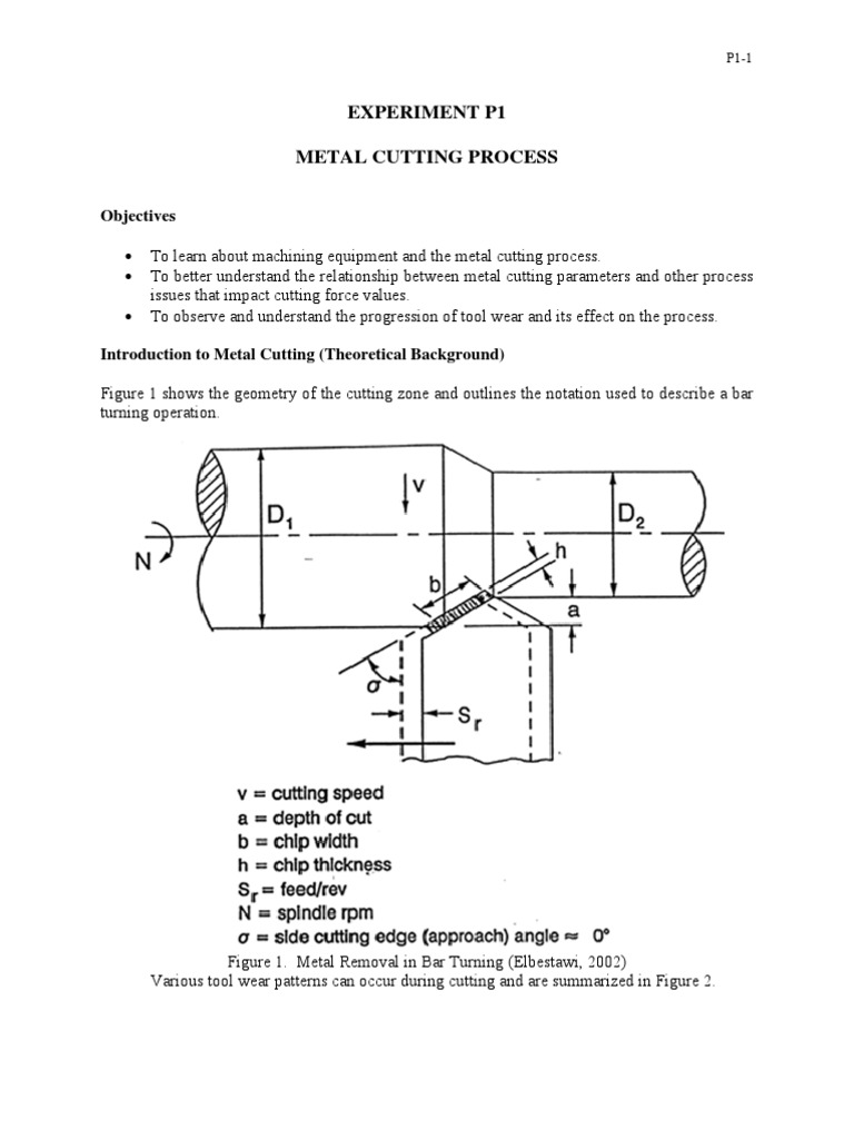 experiment-p1-metal-cutting-process-pdf-machining-wear