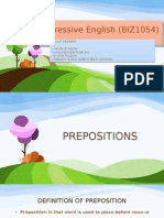Progressive English (BIZ1054) Preposition - Madam Daisy